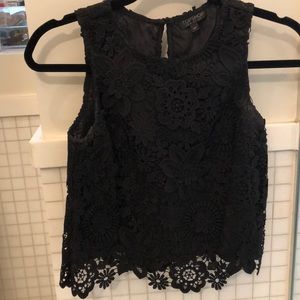 Top shop black lace top